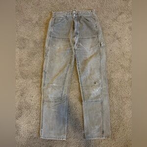 Momotaro Vintage Jeans Double Knee Green Pants Men Used Distressed, Size 30
